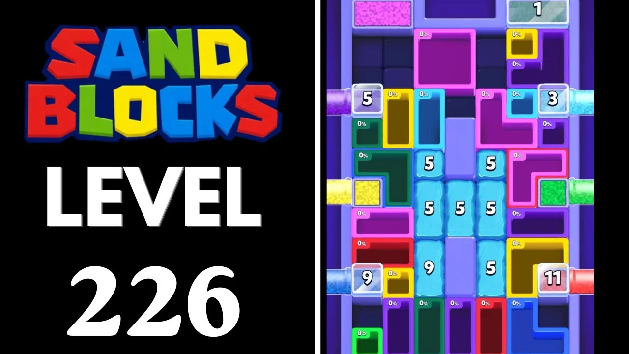 Sand Blocks Level 226 board layout