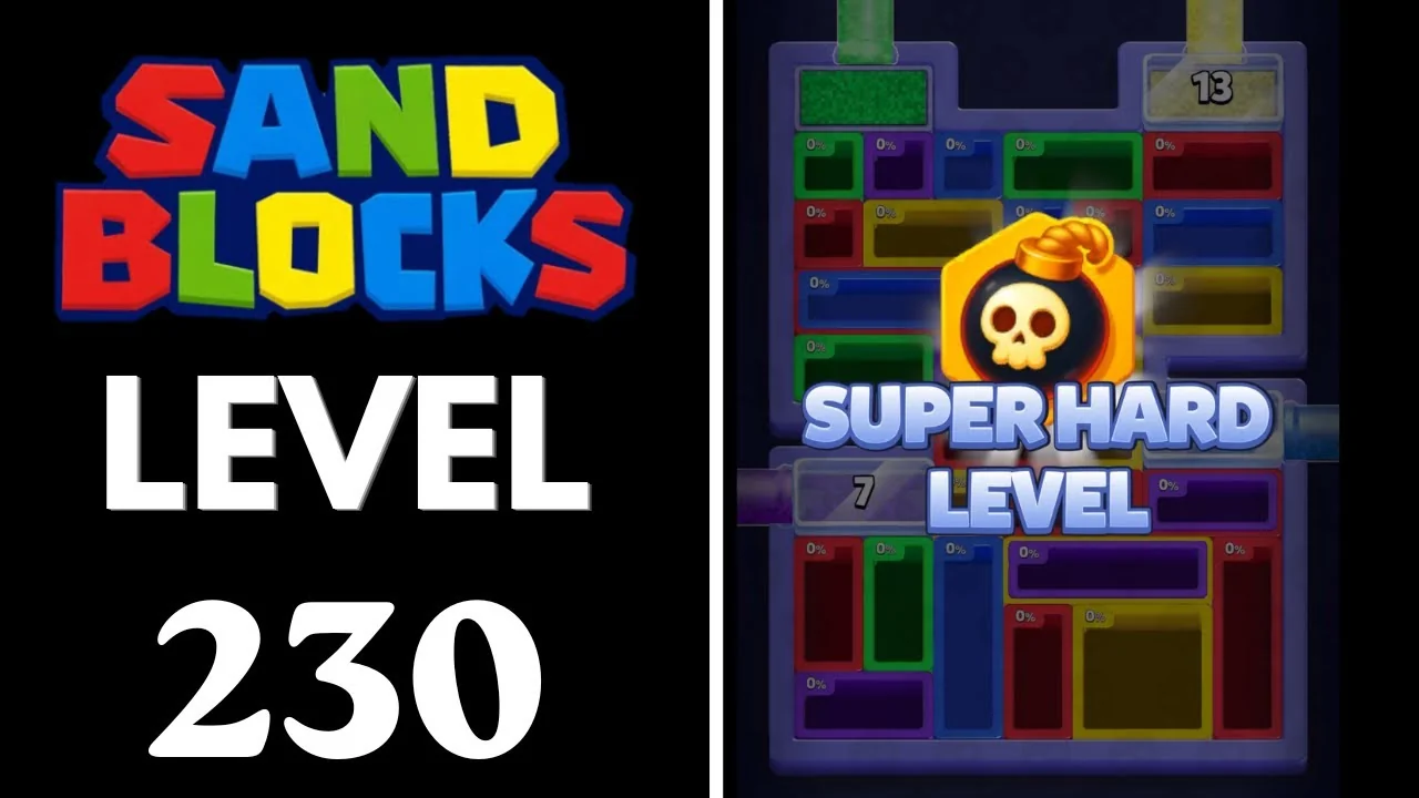 Sand Blocks Level 230 board layout