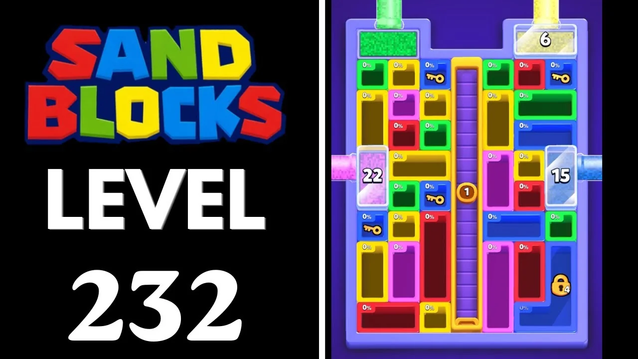 Sand Blocks Level 232 board layout
