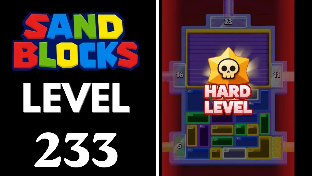 Sand Blocks Level 233 board layout
