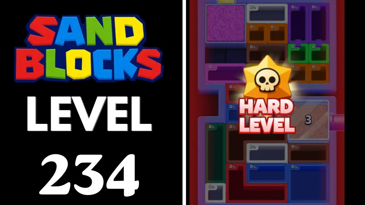 Sand Blocks Level 234 board layout