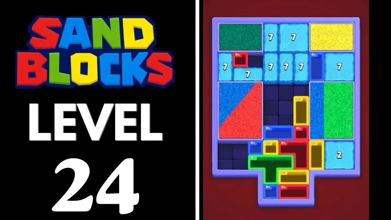 Sand Blocks Level 24 board