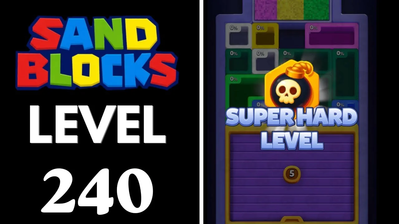 Sand Blocks Level 240 board layout