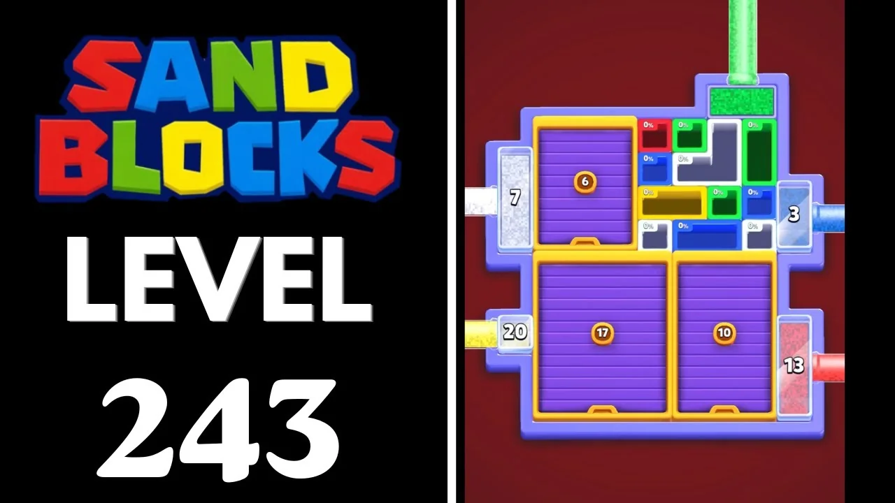Sand Blocks Level 243 board layout