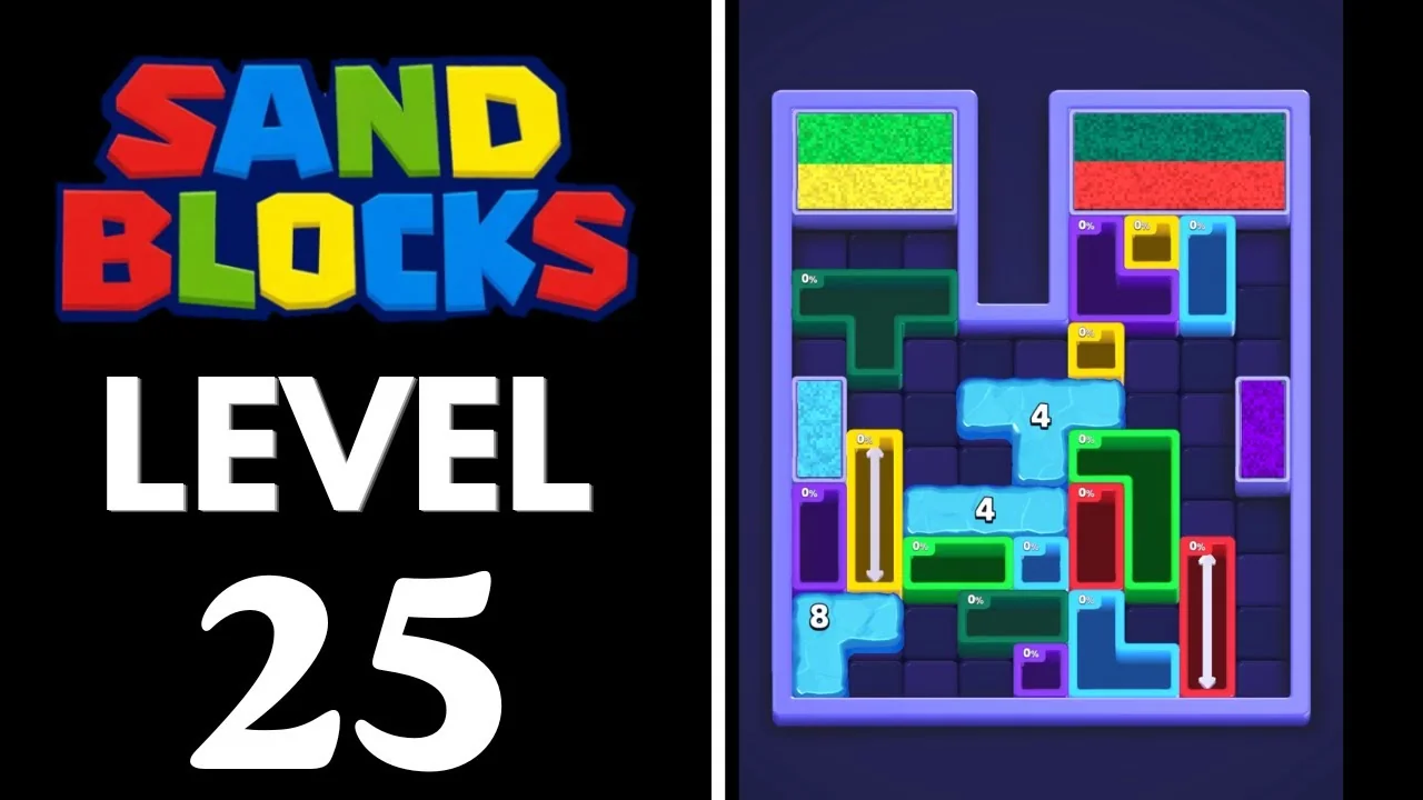 Sand Blocks Level 25 board