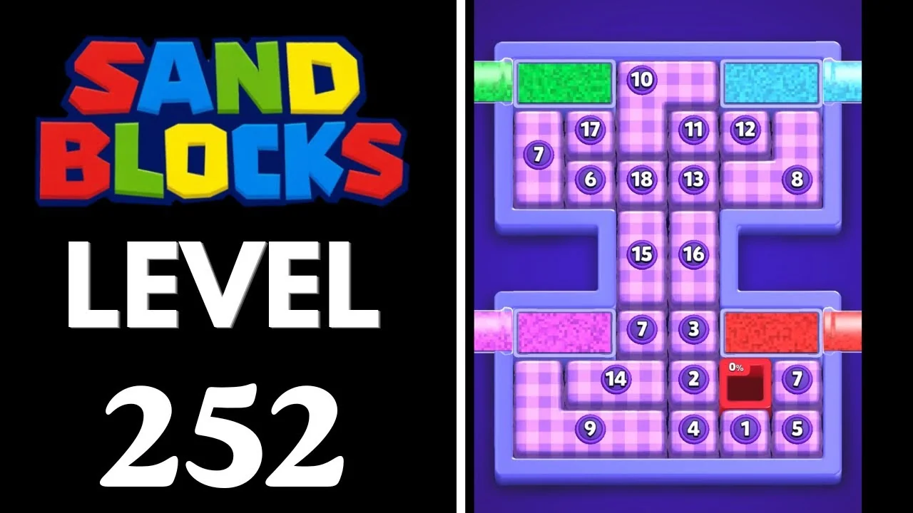 Sand Blocks Level 252 board