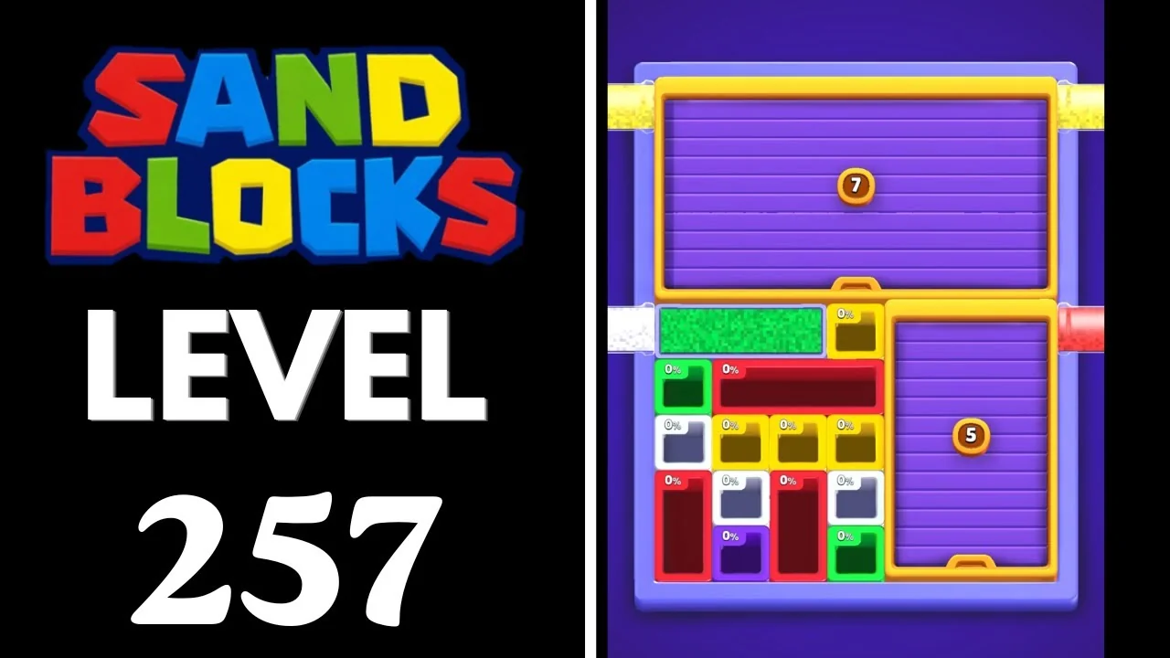 Sand Blocks Level 257 board layout