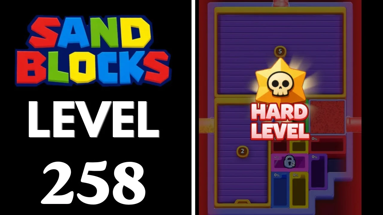 Sand Blocks Level 258 board layout
