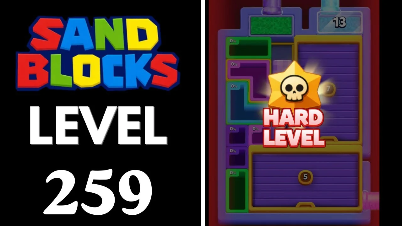Sand Blocks Level 259 board layout