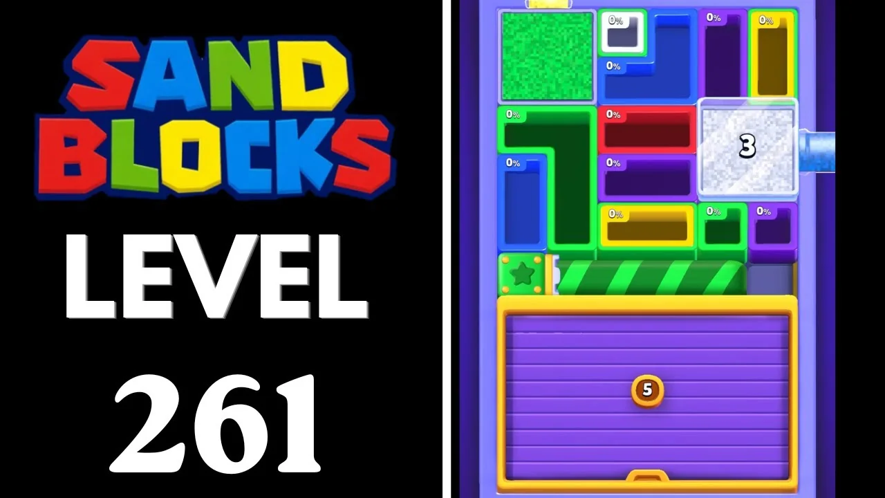 Sand Blocks Level 261 board layout