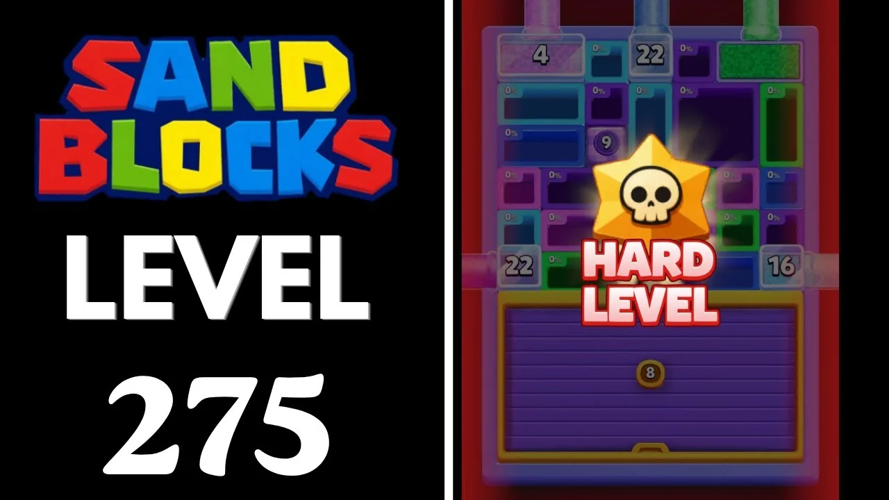 Sand Blocks Level 275 board layout