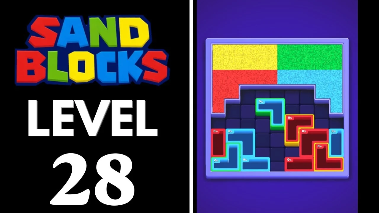 Sand Blocks Level 28 board