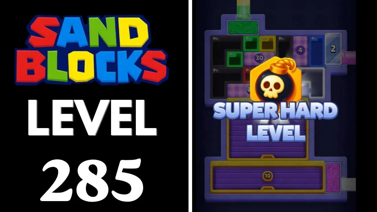 Sand Blocks Level 285 board layout