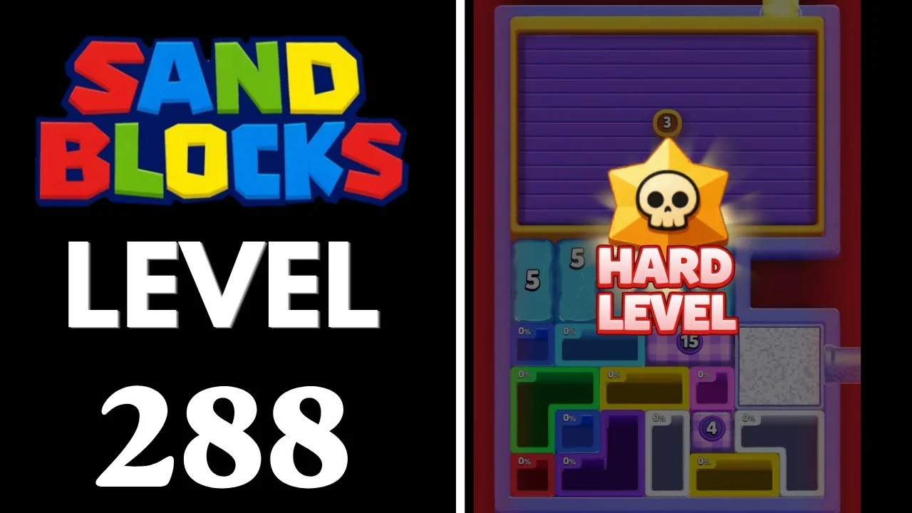 Sand Blocks Level 288 board layout