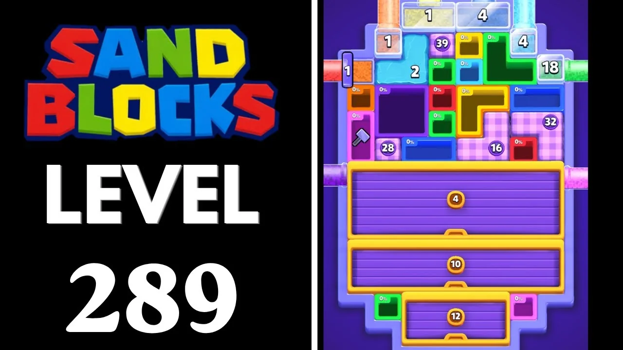 Sand Blocks Level 289 board layout