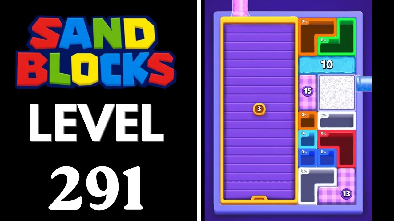 Sand Blocks Level 291 board layout