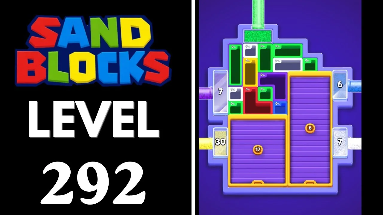 Sand Blocks Level 292 board layout