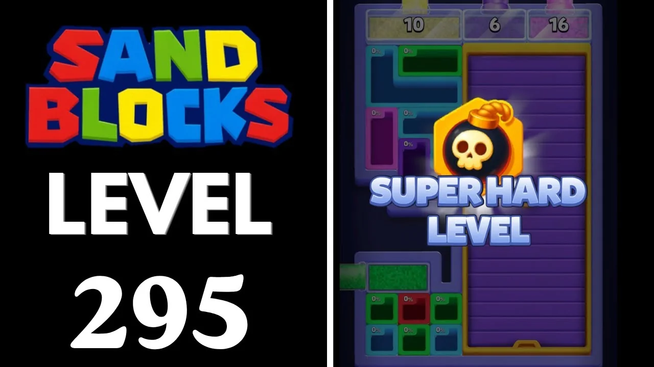 Sand Blocks Level 295 board layout