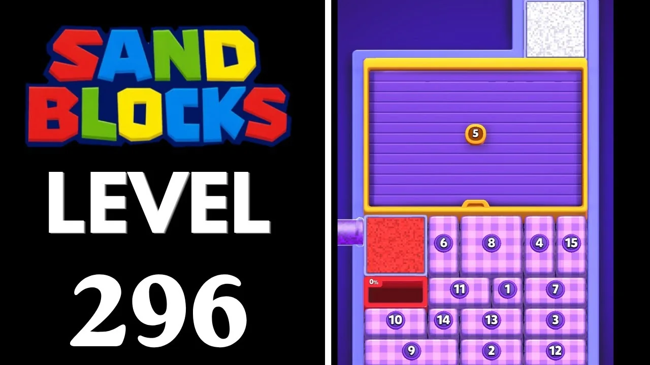Sand Blocks Level 296 board layout