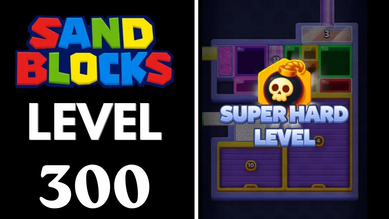 Sand Blocks Level 300 board layout