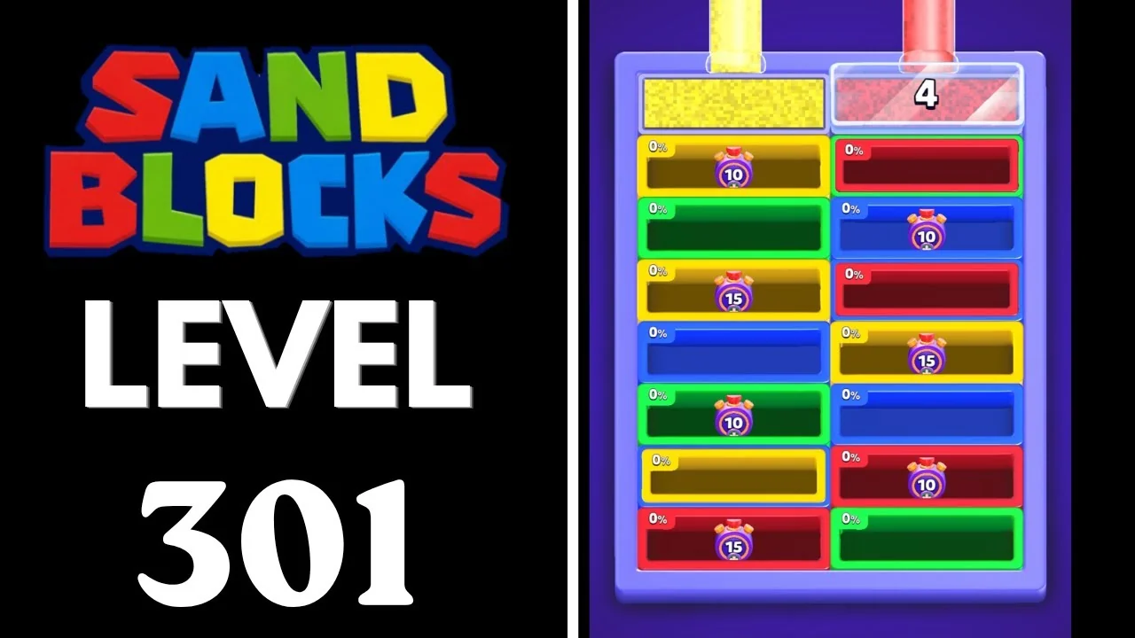 Sand Blocks Level 301 board layout