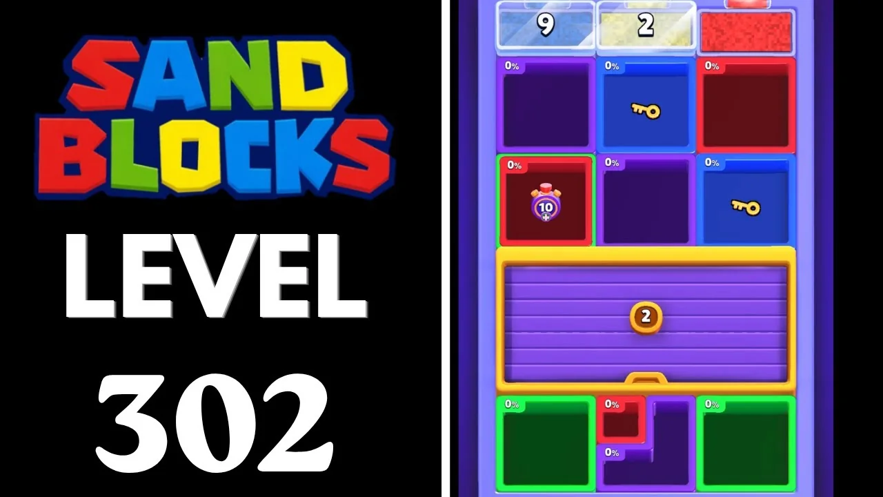 Sand Blocks Level 302 board layout