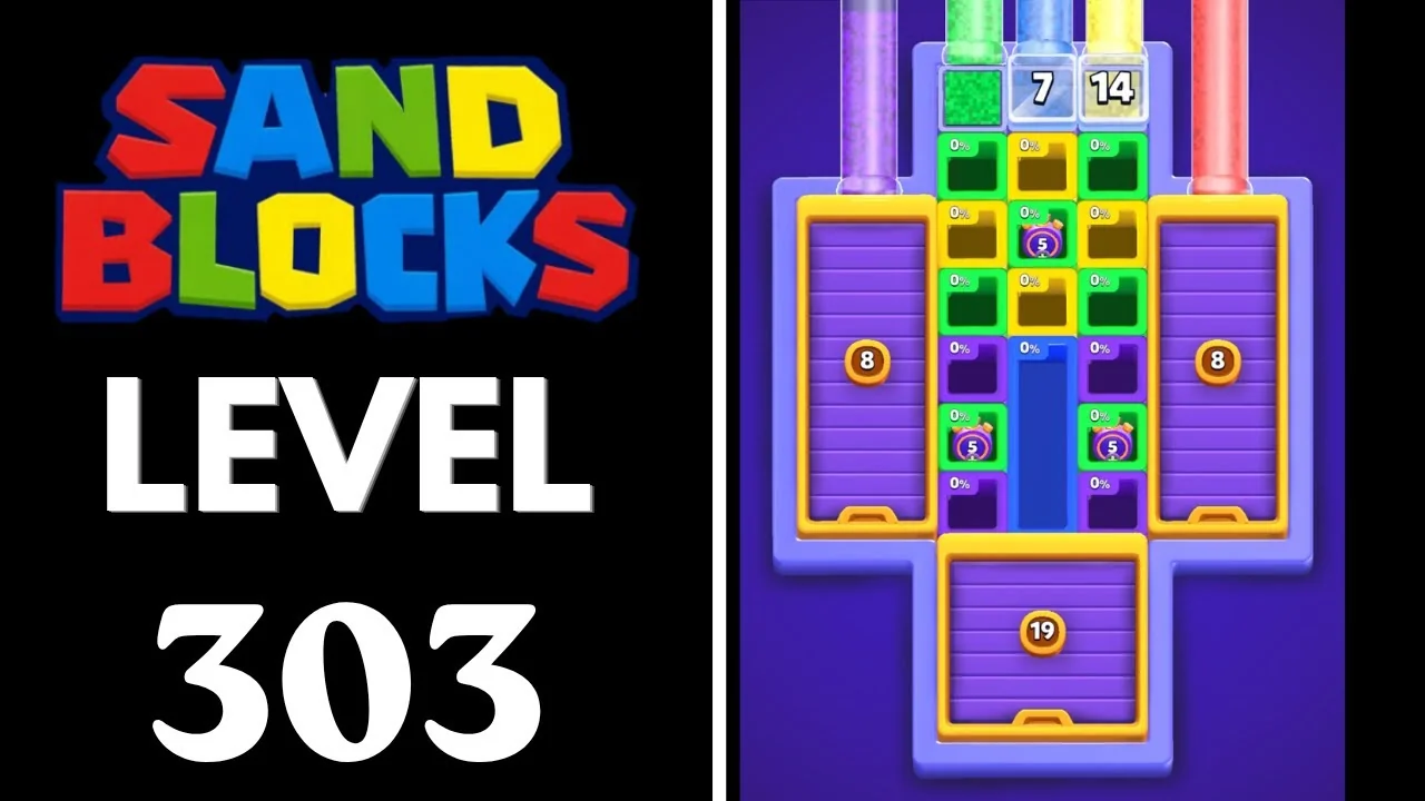 Sand Blocks Level 303 board layout