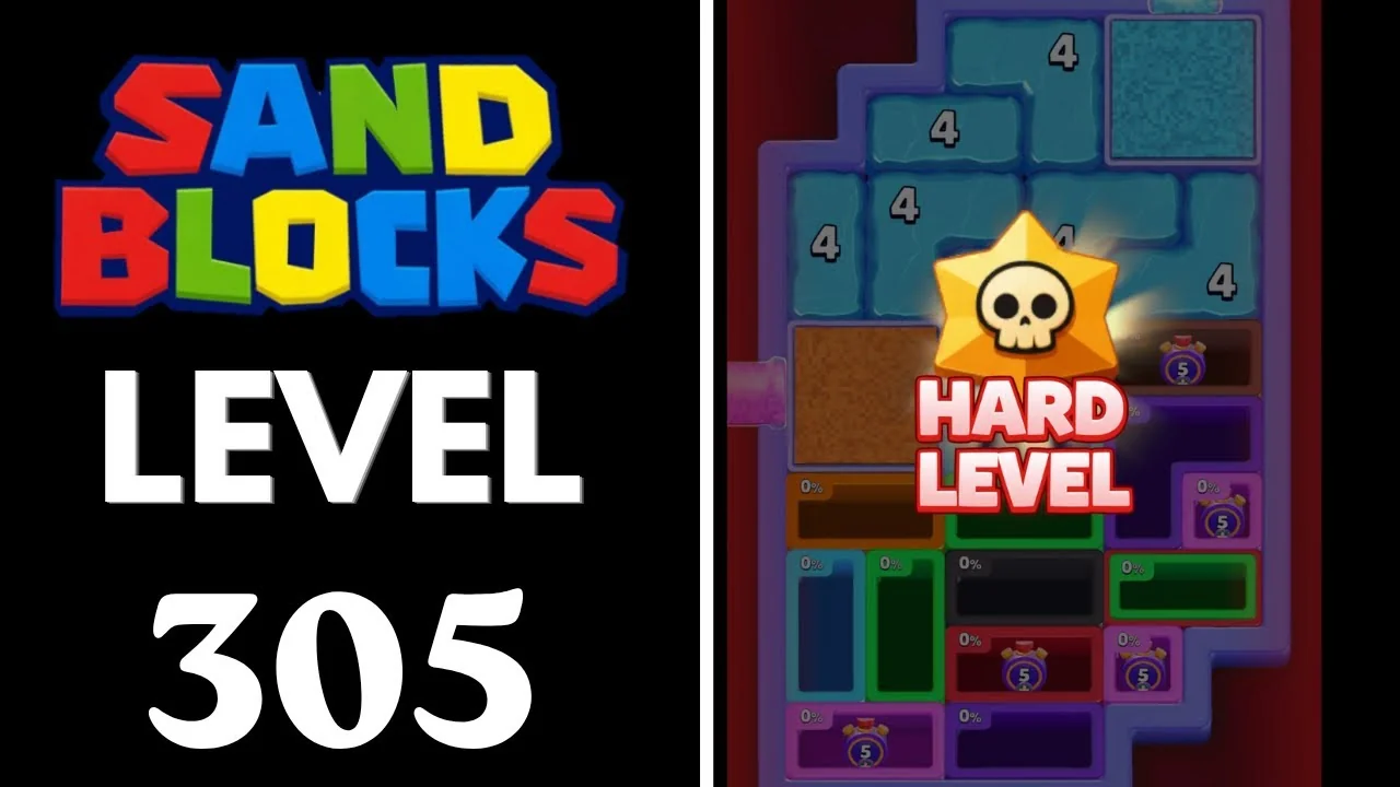 Sand Blocks Level 305 board layout