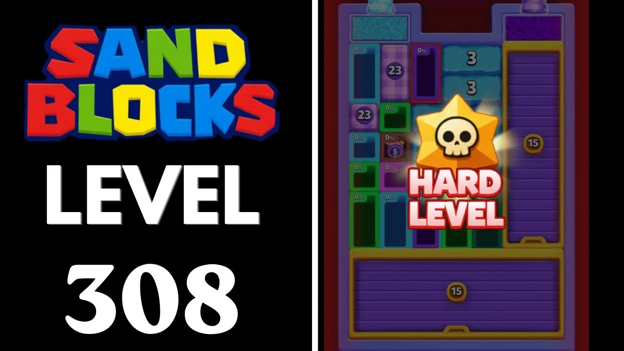 Sand Blocks Level 308 board layout