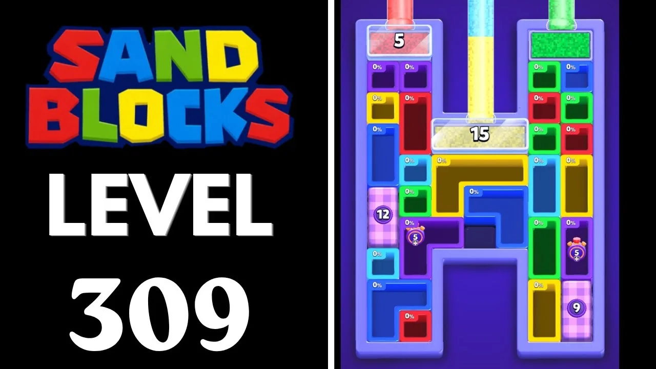 Sand Blocks Level 309 board layout