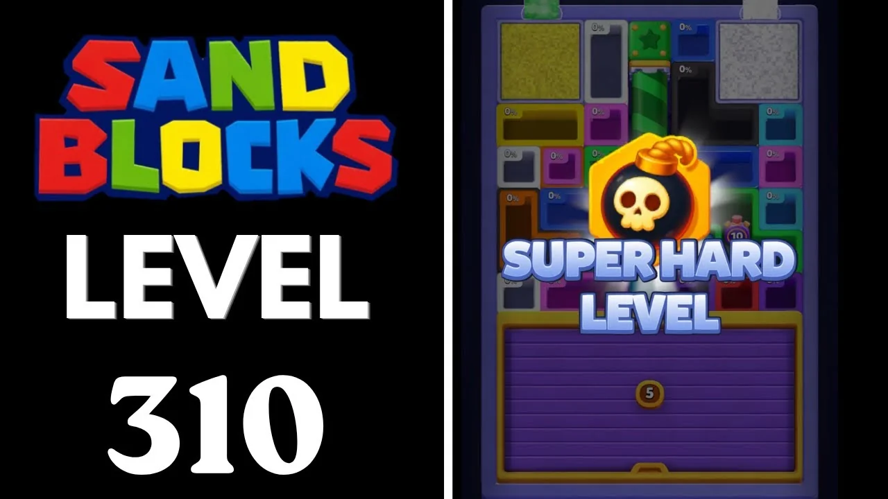 Sand Blocks Level 310 board layout