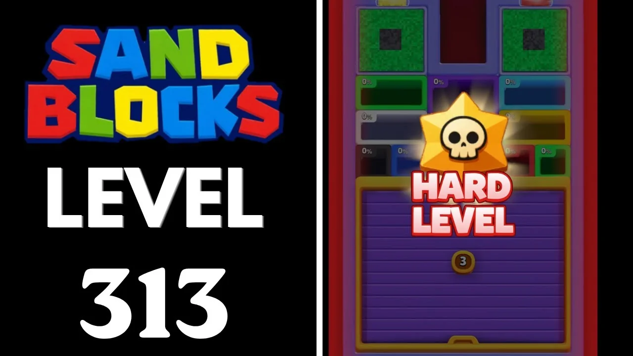 Sand Blocks Level 313 board layout
