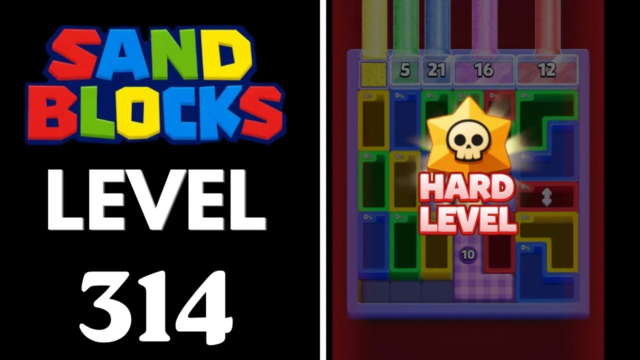 Sand Blocks Level 314 board layout