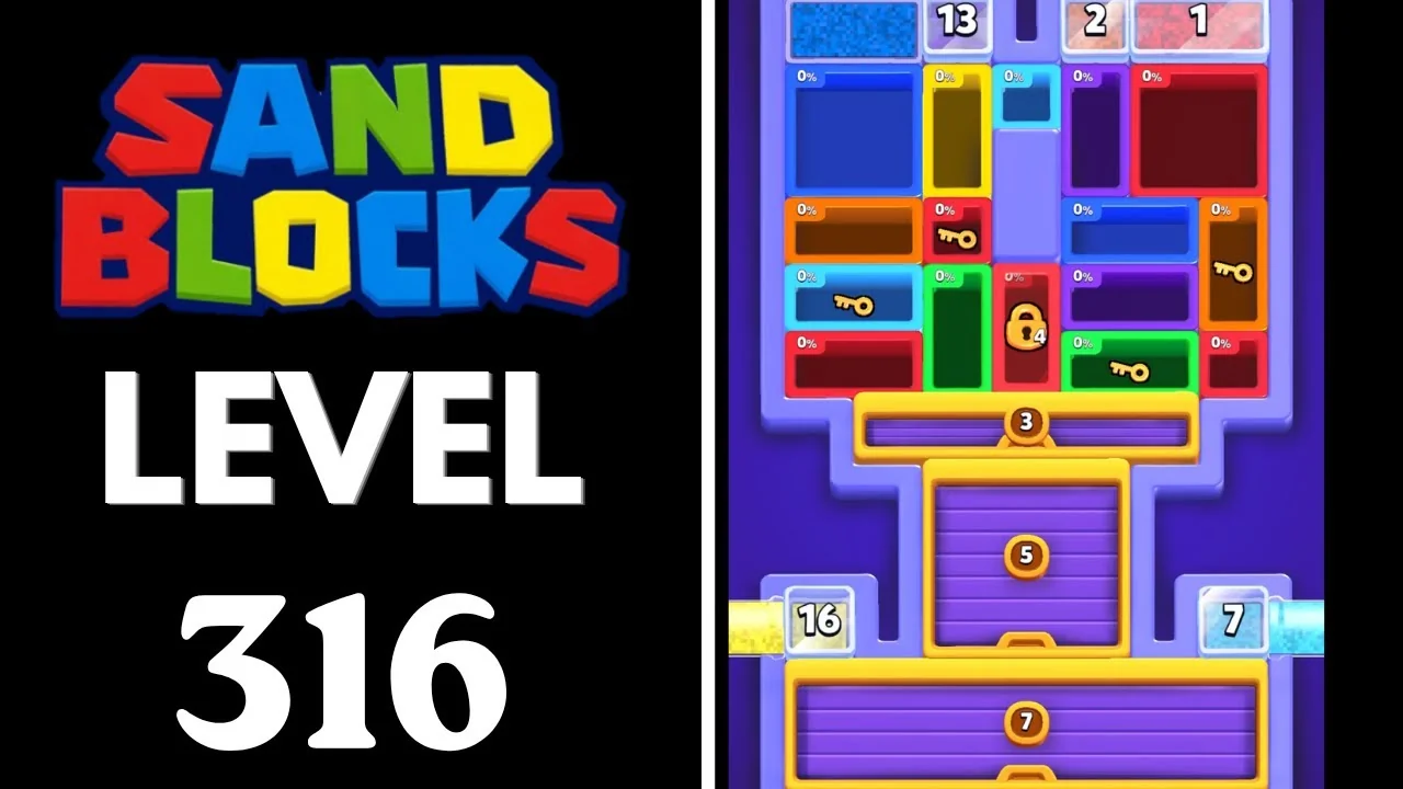 Sand Blocks Level 316 board layout