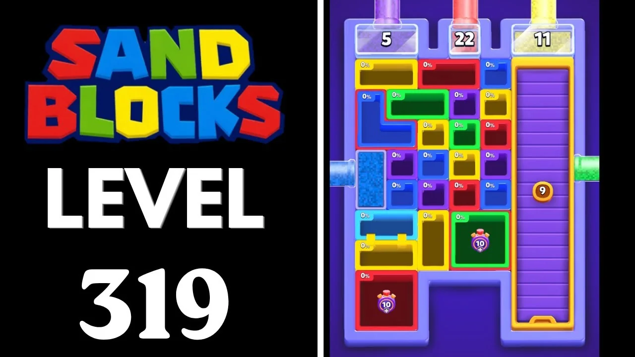 Sand Blocks Level 319 board layout
