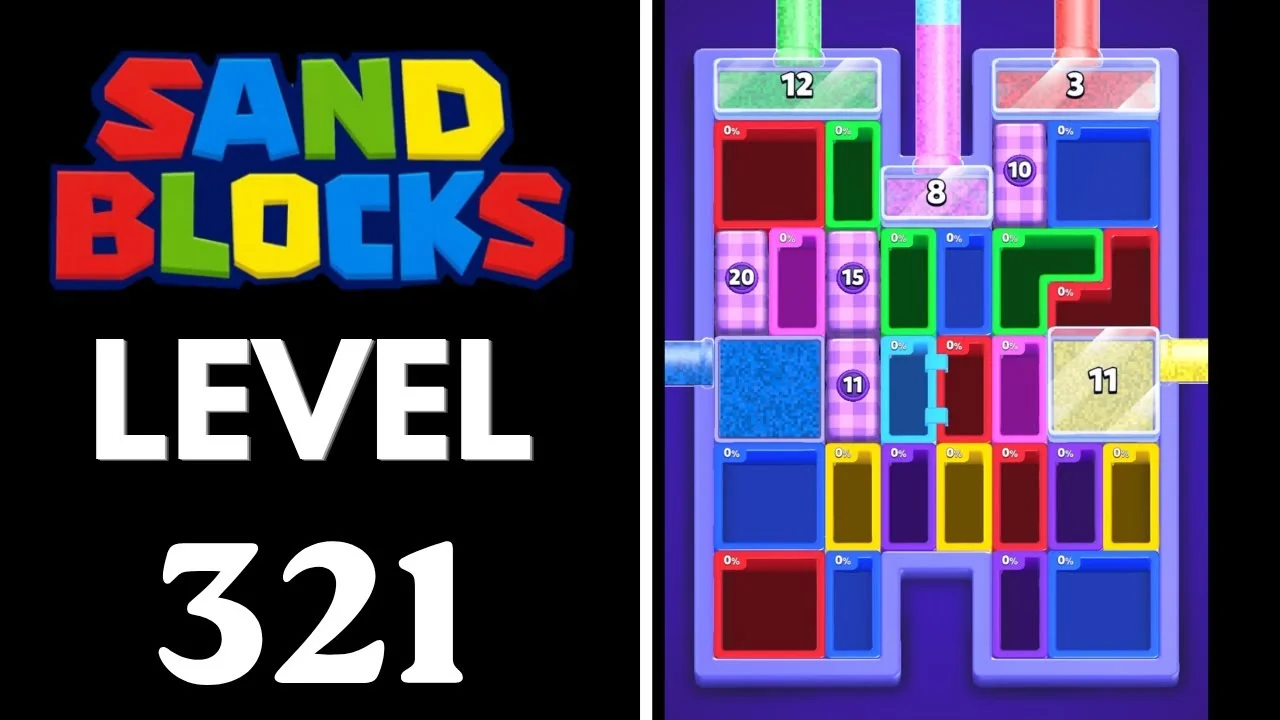 Sand Blocks Level 321 board layout