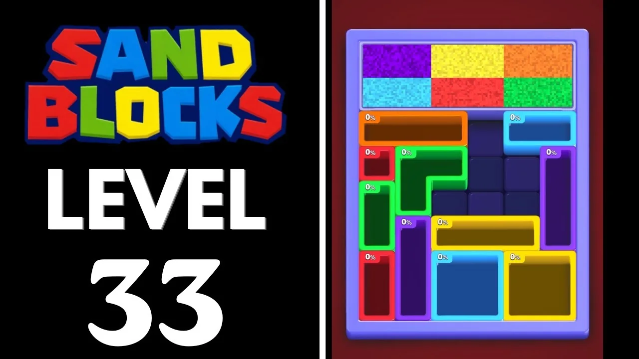 Sand Blocks Level 33 board