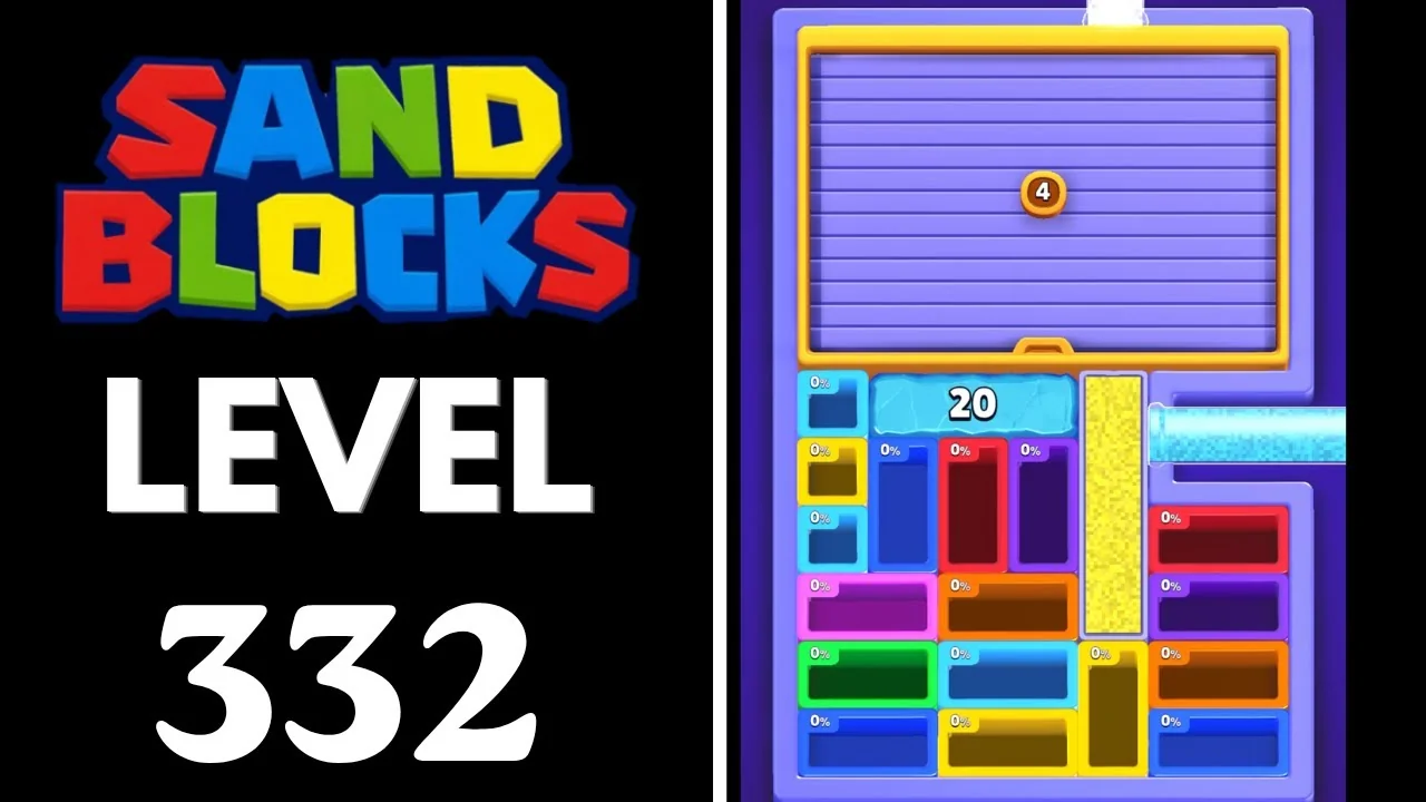 Sand Blocks Level 332 board layout