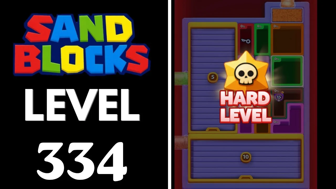 Sand Blocks Level 334 board layout