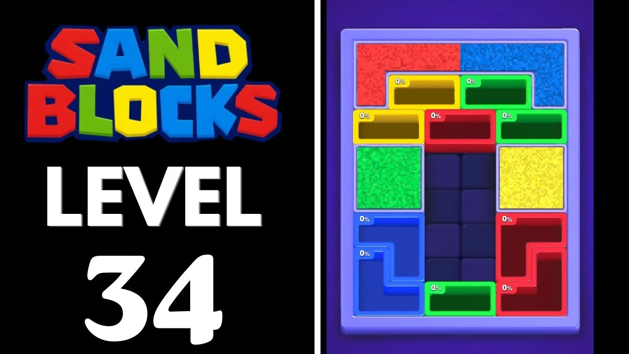 Sand Blocks Level 34 board