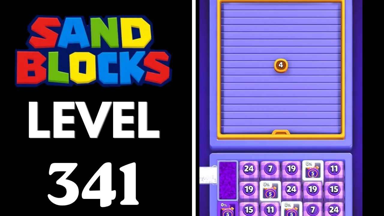 Sand Blocks Level 341 board layout