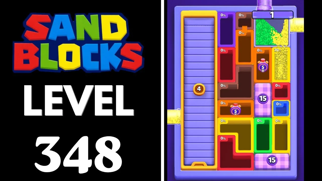Sand Blocks Level 348 board layout