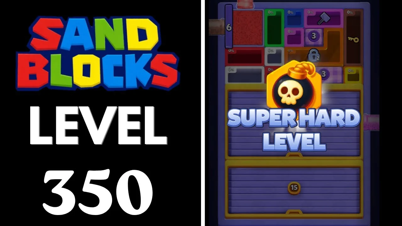 Sand Blocks Level 350 board layout