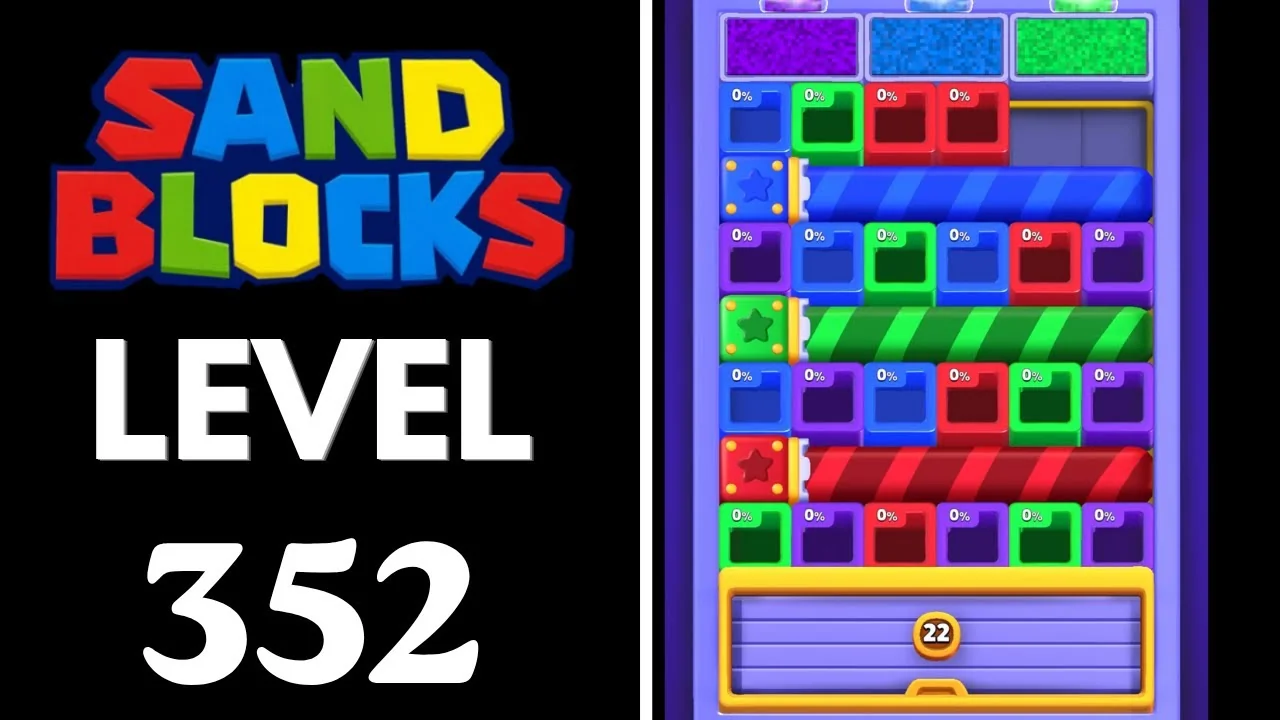 Sand Blocks Level 352 board layout