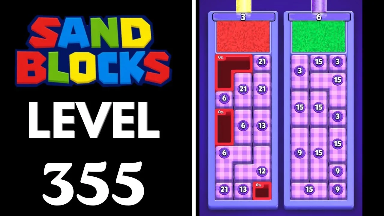 Sand Blocks Level 355 board layout