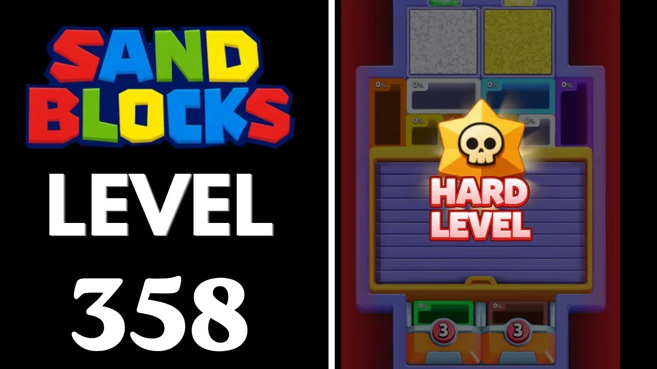 Sand Blocks Level 358 board layout