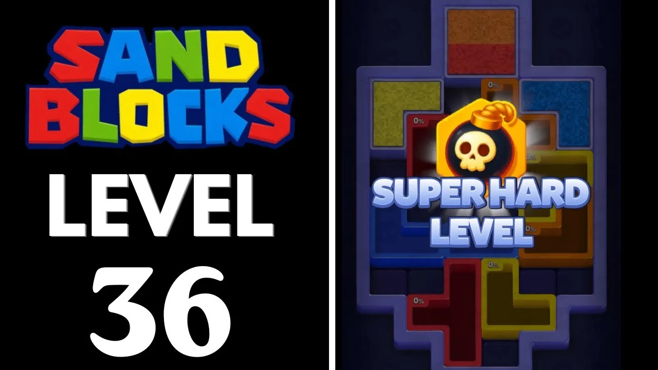 Sand Blocks Level 36 board