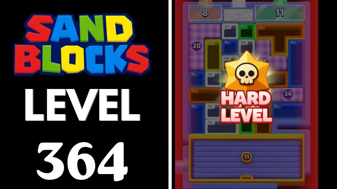 Sand Blocks Level 364 board layout