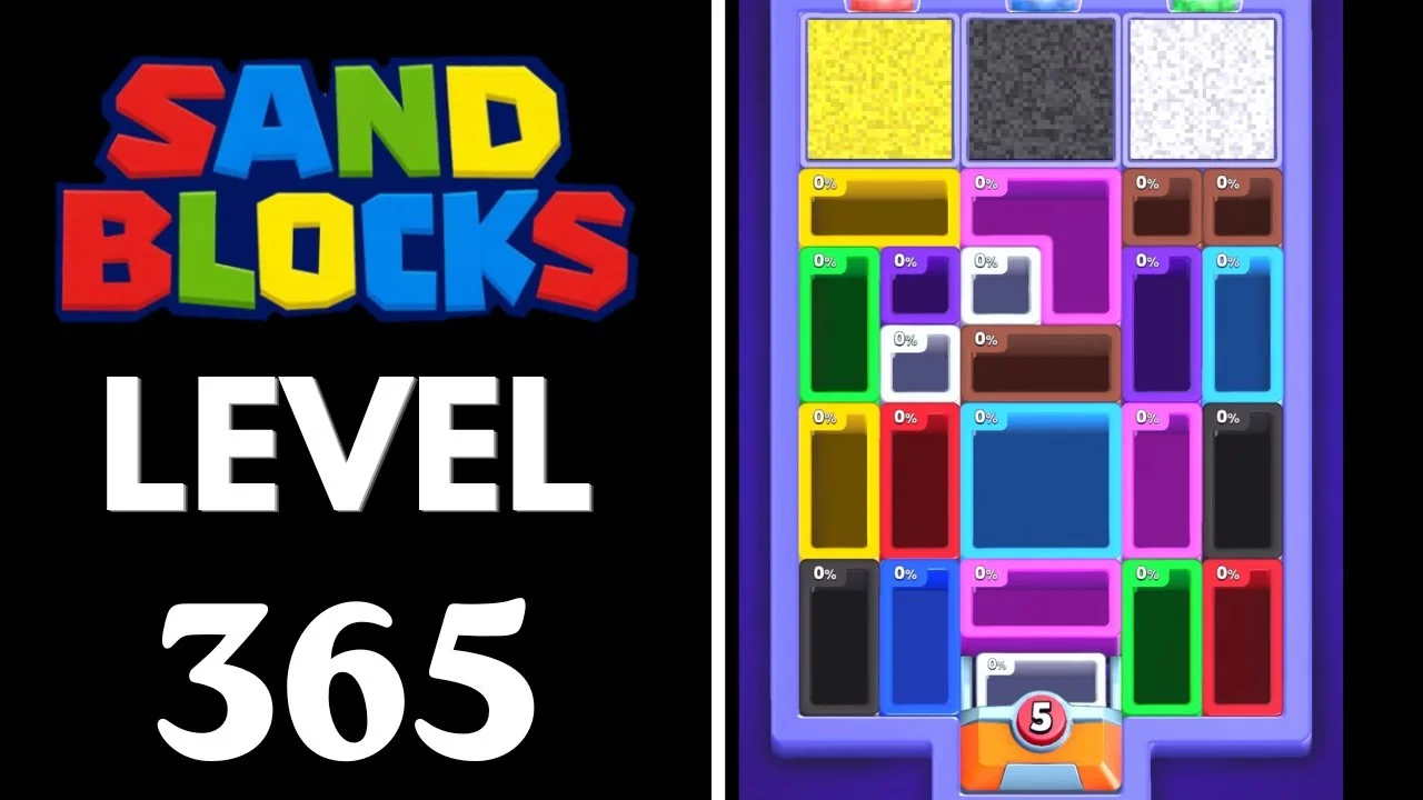 Sand Blocks Level 365 board layout