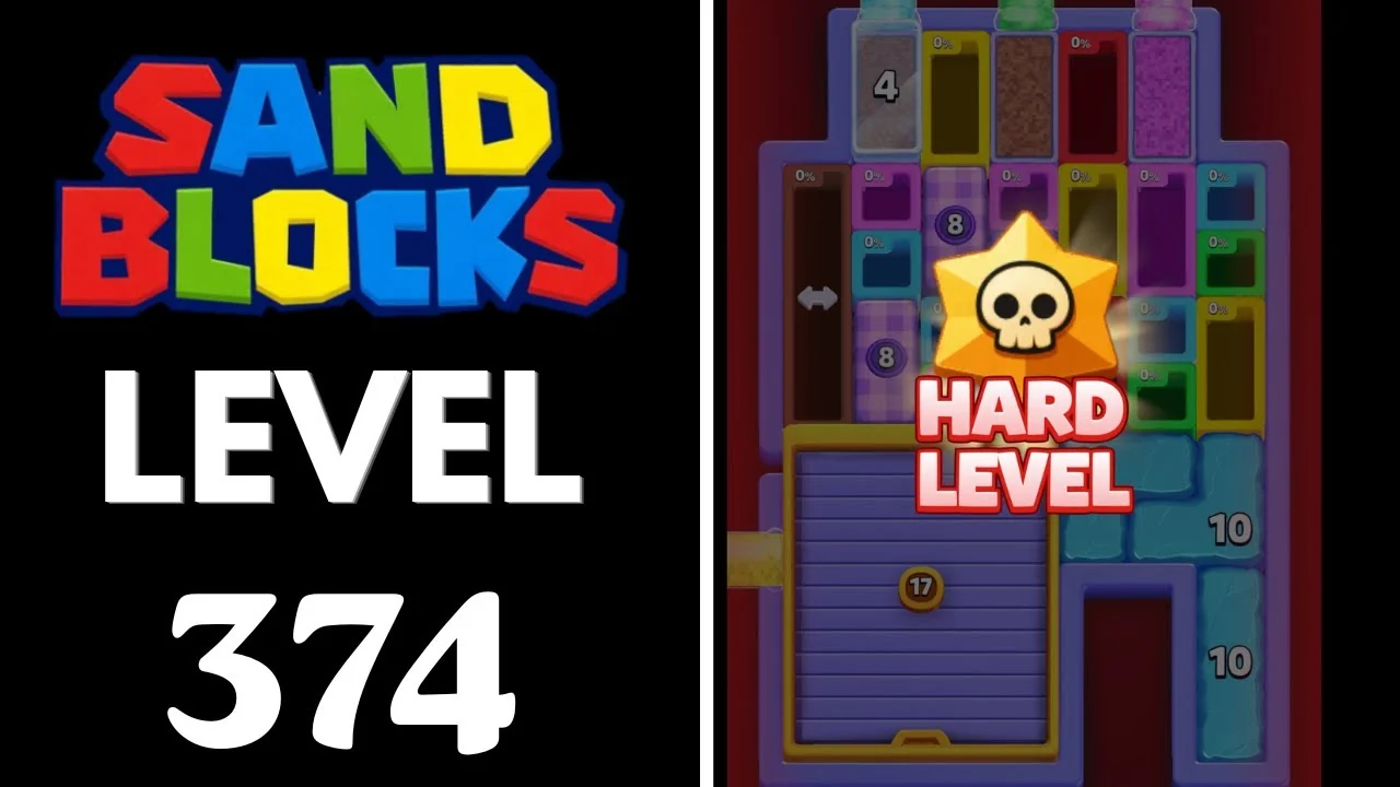 Sand Blocks Level 374 board layout